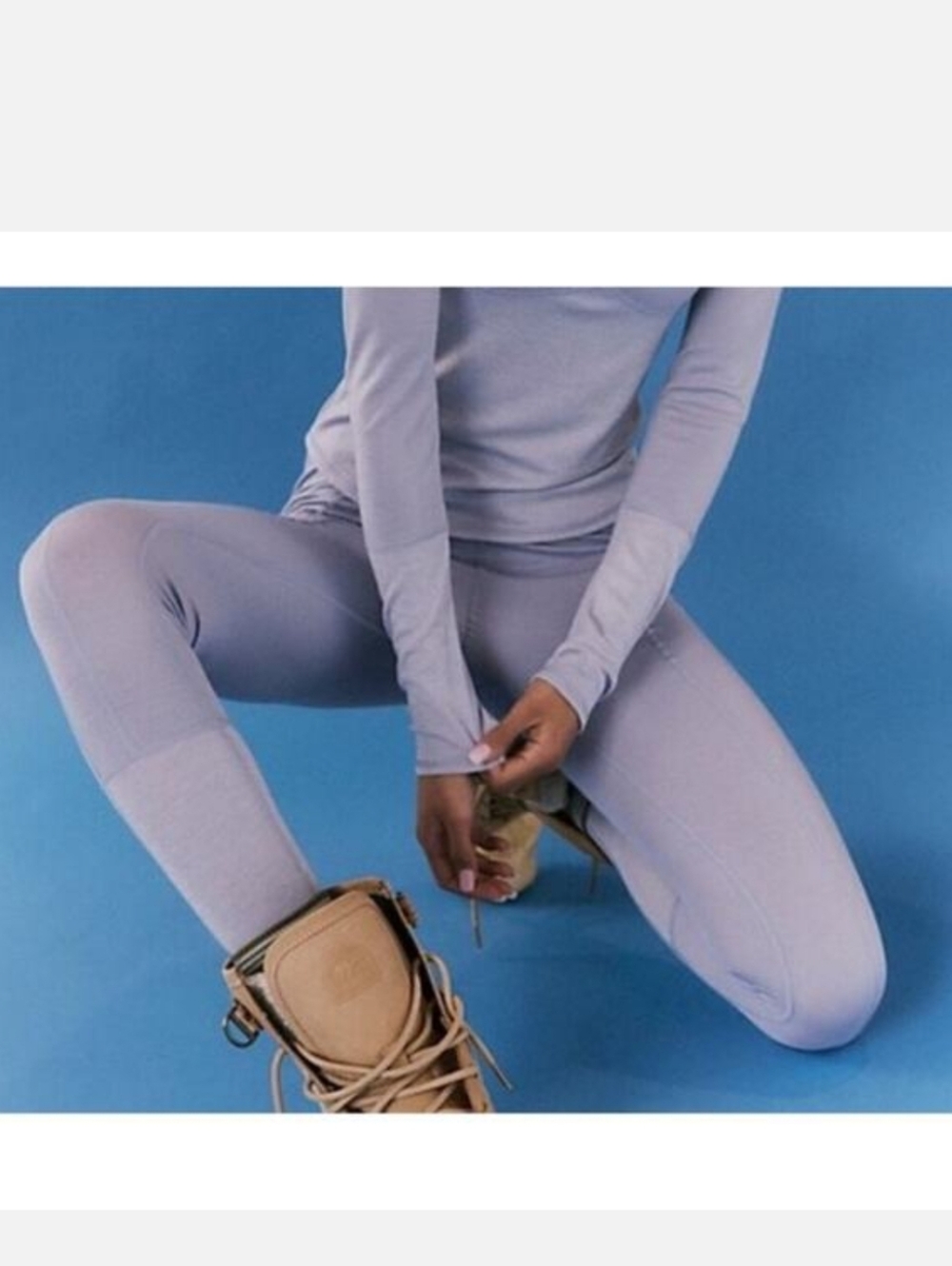 Free People Movement Leggings Wool Blend Moonlight Base Layer New Size Large - Picture 2 of 7